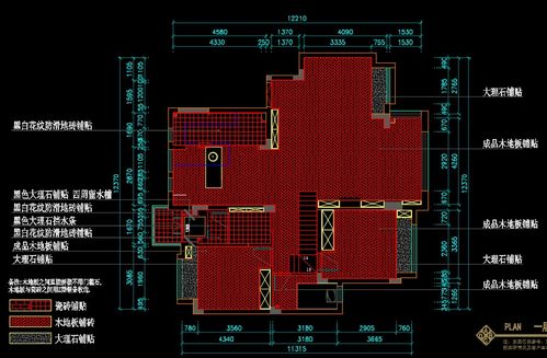 二层洋房室内装修施工图纸 含效果图