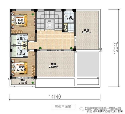 达州杨家三层现代风格别墅定制 设计全套施工图 乡村建房全套图
